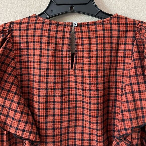 Madewell Ruffle-Front Plaid Top - Picture 11 of 13